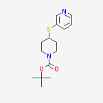 4-(Pyridin-3-ylsulfanyl)-piperidine-1-carboxylic acid tert-butyl ester结构式