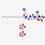 Structure of N2-(1-Oxohexadecyl)-L-lysyl-L-valyl-(2S)-2,4-diaminobutanoyl-L-threonine bis(trifluoroacetate) (salt)