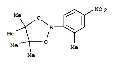 2-甲基-4-硝基苯硼酸频哪醇酯结构式