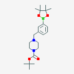 Structure of 3-((4-BOC-PIPERAZINE)METHYL) PHENYLBORONIC ACID PINACOL ESTER