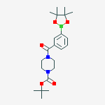 Structure of 3-(4-BOC-PIPERAZINE-1-CARBONYL)BENZENEBORONIC ACID PINACOL ESTER