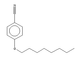 Structure of 4-N-OCTYLOXYBENZONITRILE