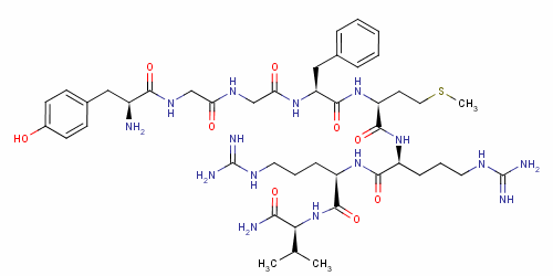 Structure of H-TYR-GLY-GLY-PHE-MET-ARG-ARG-VAL-NH2