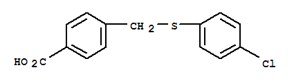 Structure of 4-(4-CHLORO-PHENYLSULFANYLMETHYL)-BENZOIC ACID