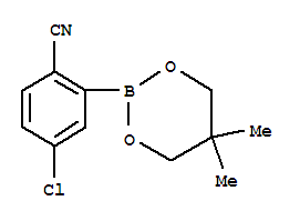 Structure of 5-CHLORO-2-CYANOPHENYLBORONIC ACID NEOPENTYL GLYCOL ESTER