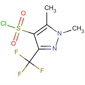 Structure of 1H-Pyrazole-4-sulfonyl chloride, 1,5-dimethyl-3-(trifluoromethyl)-