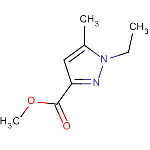 Structure of 1H-Pyrazole-3-carboxylic acid, 1-ethyl-5-methyl-, methyl ester