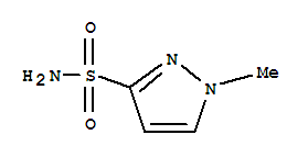N-甲基吡唑-3-磺酰胺结构式