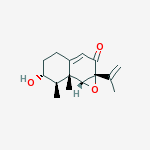 Structure of (1aR)-4,5,6,7,7a,7bα-Hexahydro-6β-hydroxy-7α,7aα-dimethyl-1aα-(1-methylethenyl)naphth[1,2-b]oxiren-2(1aH)-one
