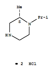 1-异丙基-(S)-2-甲基哌嗪双盐酸盐结构式