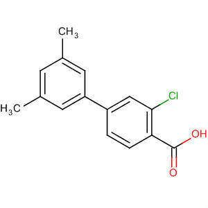 Structure of [1,1'-Biphenyl]-4-carboxylic acid, 3-chloro-3',5'-dimethyl-