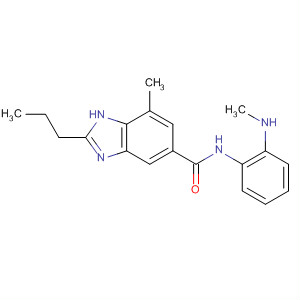 Structure of 1H-Benzimidazole-5-carboxamide,7-methyl-N-[2-(methylamino)phenyl]-2-propyl-