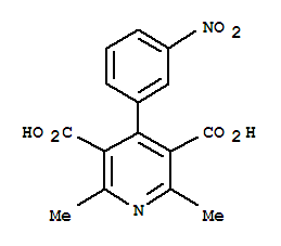 Structure of 2,6-dimethyl-4-(3-nitrophenyl)pyridine-3,5-dicarboxylic acid