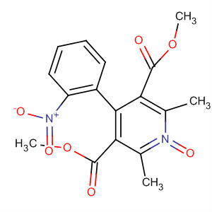 Structure of 3,5-Pyridinedicarboxylic acid, 2,6-dimethyl-4-(2-nitrophenyl)-, dimethylester, 1-oxide