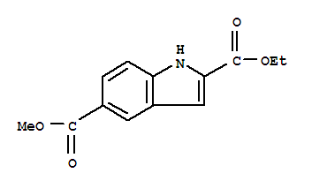 Structure of INDOLE-2,5-DICARBOXYLIC ACID 2-ETHYL ESTER 5-METHYL ESTER