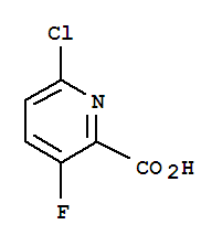 Structure of 6-Chloro-3-fluoro-pyridine-2-carboxylic acid