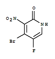 Structure of 4-BROMO-5-FLUORO-2-HYDROXY-3-NITROPYRIDINE