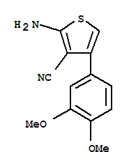 Structure of 2-AMINO-4-(3,4-DIMETHOXYPHENYL)THIOPHENE-3-CARBONITRILE