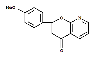 Structure of 4H-Pyrano[2,3-b]pyridin-4-one, 2-(4-methoxyphenyl)-