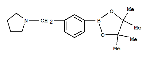 Structure of 1-[3-(4,4,5,5-TETRAMETHYL-1,3,2-DIOXABOROLAN-2-YL)BENZYL]PYRROLIDINE