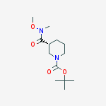 Structure of 1-Piperidinecarboxylic acid, 3-[(MethoxyMethylaMino)carbonyl]-, 1,1-diMethylethyl ester, (3R)-