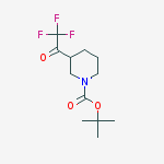 Structure of TERT-BUTYL 3-(2,2,2-TRIFLUOROACETYL)PIPERIDINE-1-CARBOXYLATE