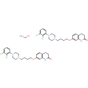 Structure of 2(1H)-Quinolinone,7-[4-[4-(2,3-dichlorophenyl)-1-piperazinyl]butoxy]-3,4-dihydro-, compd.with ethanol (2:1)