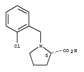 1-(2-CHLORO-BENZYL)-PYRROLIDINE-2-CARBOXYLIC ACID HYDROCHLORIDE结构式