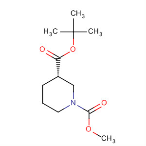 Structure of 1,3-Piperidinedicarboxylic acid, 1-(1,1-dimethylethyl) 3-methyl ester,(S)-