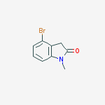 Chemical structure of 2H-Indol-2-one, 4-bromo-1,3-dihydro-1-methyl-