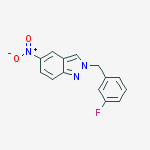 2H-Indazole, 2-[(3-Fluorophenyl)methyl]-5-Nitro-结构式