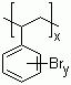 Chemical structure of Brominated polystyrene
