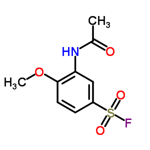 Structure of 3-(acetylamino)-4-methoxybenzenesulfonyl fluoride