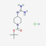 Structure of 4-[(AMINOIMINOMETHYL)AMINO]-1-PIPERIDINECARBOXYLIC ACID 1,1-DIMETHYLETHYL ESTER MONOHYDROCHLORIDE