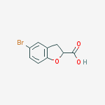 2-Benzofurancarboxylic acid, 5-bromo-2,3-dihydro-结构式