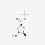 Structure of Tert-Butyl (3S,4R)-3-Hydroxy-4-Methylpyrrolidine-1-Carboxylate