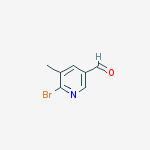 6-bromo-5-methyl-pyridine-3-carbaldehyde结构式