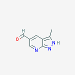 Structure of 1H-Pyrazolo[3,4-b]pyridine-5-carboxaldehyde, 3-methyl-