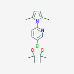 Structure of Pyridine, 2-​(2,​5-​dimethyl-​1H-​pyrrol-​1-​yl)​-​5-​(4,​4,​5,​5-​tetramethyl-​1,​3,​2-​dioxaborolan-​2-​yl)​-