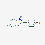 Chemical structure of 2-(4-bromophenyl)-5-fluoroindole