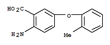 Structure of Benzoicacid, 2-amino-5-(2-methylphenoxy)-