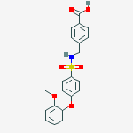 Structure of 4-[4-(2-METHOXYPHENOXY)PHENYLSULFONYLAMINOMETHYL]BENZOIC ACID, 96%