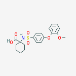 Structure of 1-[4-(2-METHOXYPHENOXY)PHENYLSULFONYLAMINO]CYCLOHEXANECARBOXYLIC ACID, 96%