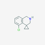 Structure of 5-CHLORO-2,3-DIHYDRO-1H-SPIRO[CYCLOPROPANE-1,4-ISOQUINOLINE]