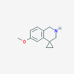 6-METHOXY-2,3-DIHYDRO-1H-SPIRO[CYCLOPROPANE-1,4-ISOQUINOLINE]结构式