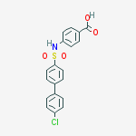 Structure of 4-{[(4'-chloro[1,1'-biphenyl]-4-yl)sulfonyl]amino}benzoic acid