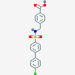 4-({[(4'-chloro[1,1'-biphenyl]-4-yl)sulfonyl]amino}methyl)benzoic acid结构式