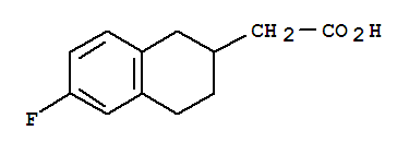 Structure of (6-FLUORO-1,2,3,4-TETRAHYDRO-NAPHTHALEN-2-YL)-ACETIC ACID