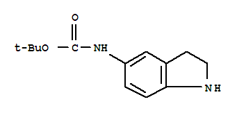 Structure of Tert-butyl indolin-5-yl-carbamate