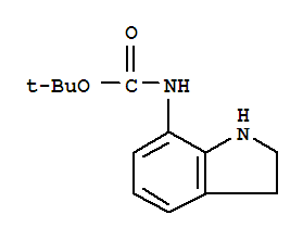 Structure of Tert-butyl indolin-7-yl-carbamate